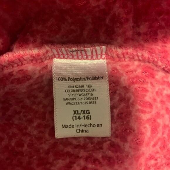 Wonder Nation Girls Pullover Sherpa Pink Size XL - Picture 4 of 4